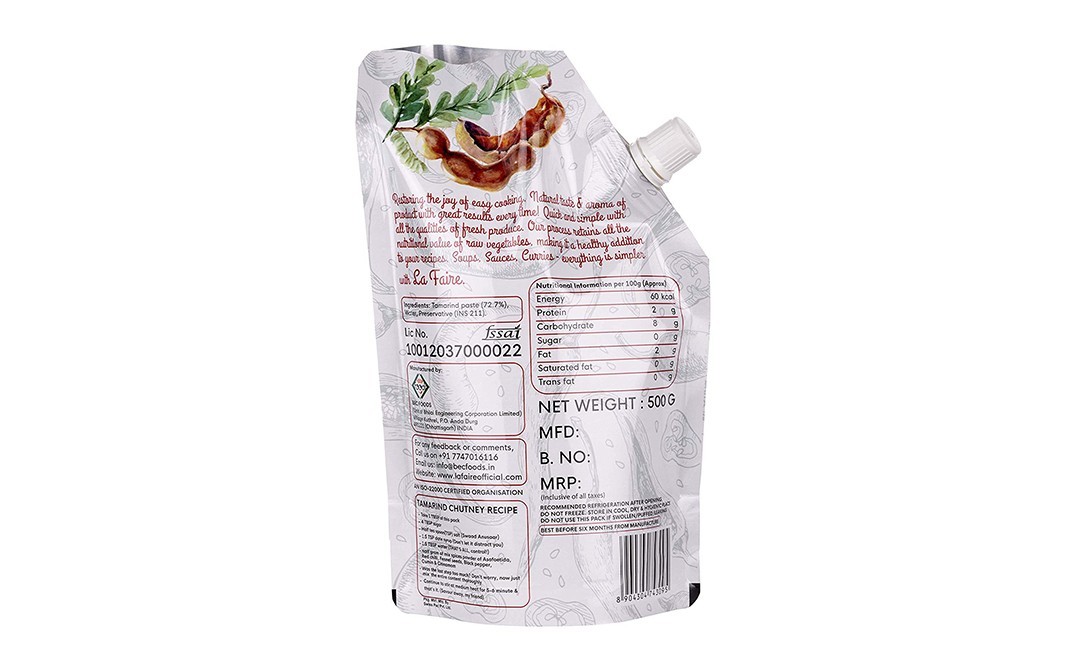 La Faire Tamarind Puree    Pouch  500 grams